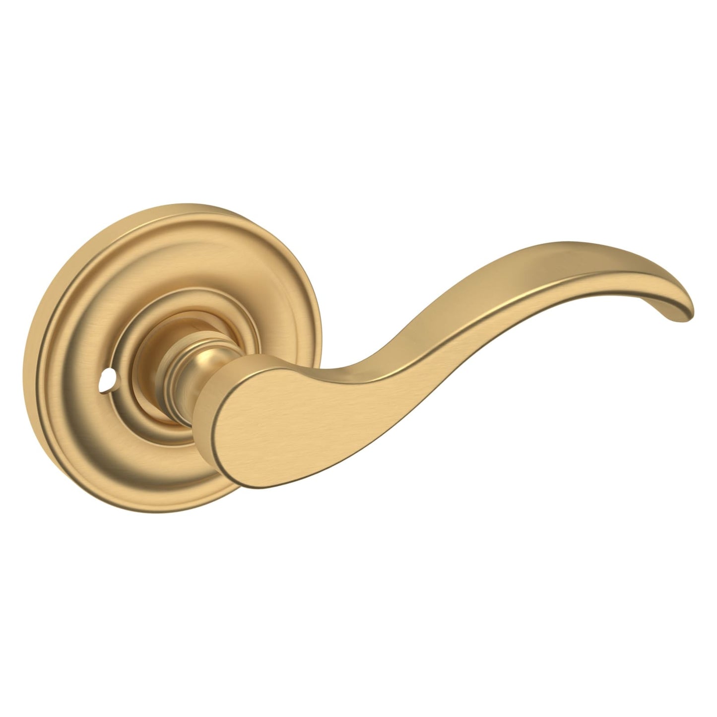 Baldwin Estate 5455V Wave Lever Set in Vintage Brass