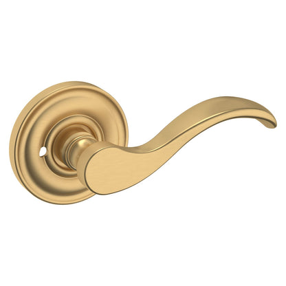 Baldwin Estate 5455V Wave Lever Set in Vintage Brass
