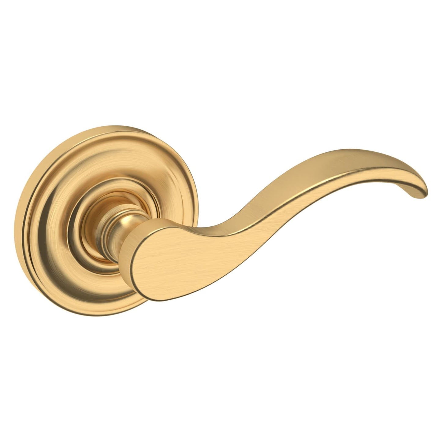 Baldwin Estate 5455V Wave Lever Set in Lifetime (PVD) Satin Brass