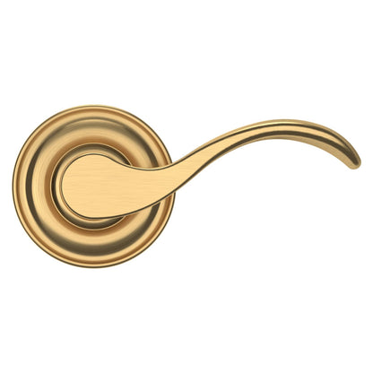 Baldwin Estate 5455V Wave Lever Set in Lifetime (PVD) Satin Brass