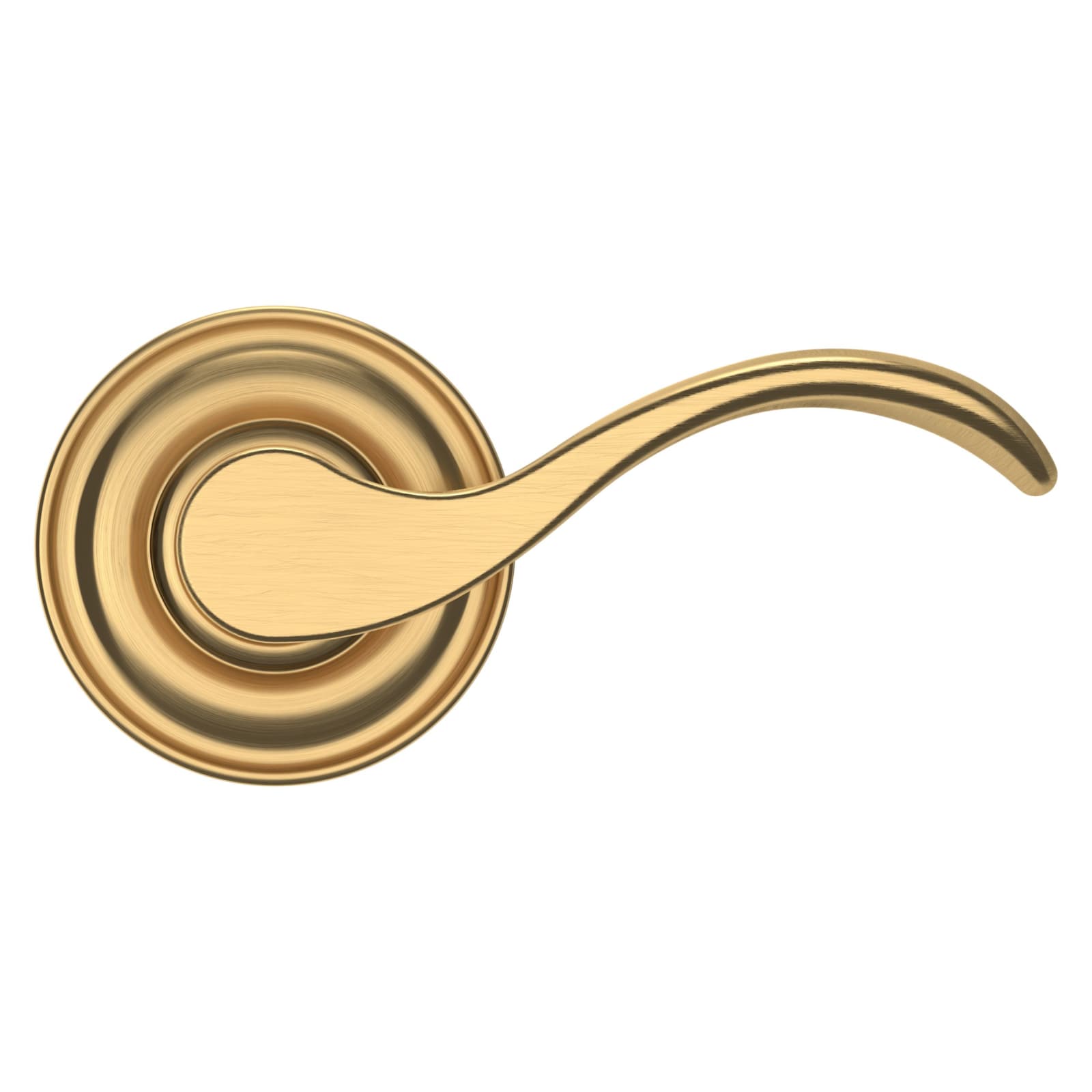 Baldwin Estate 5455V Wave Lever Set in Lifetime (PVD) Satin Brass