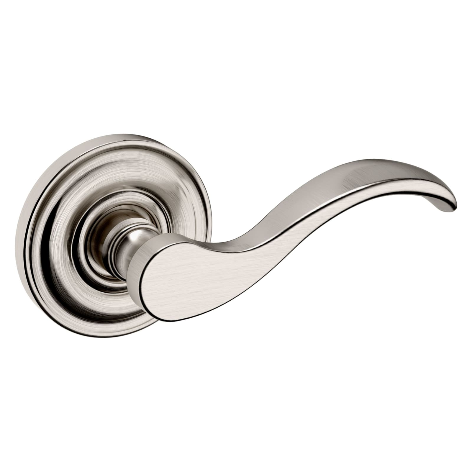 Baldwin Estate 5455V Wave Lever Set in Lifetime (PVD) Satin Nickel