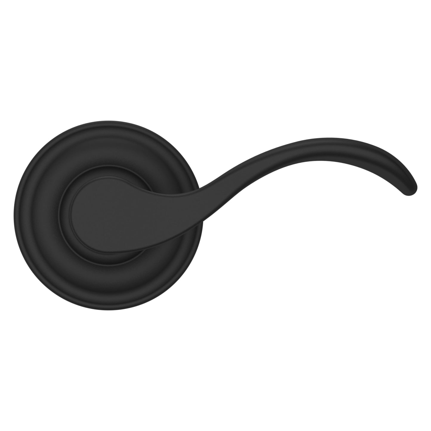 Baldwin Estate 5455V Wave Lever Set in Satin Black