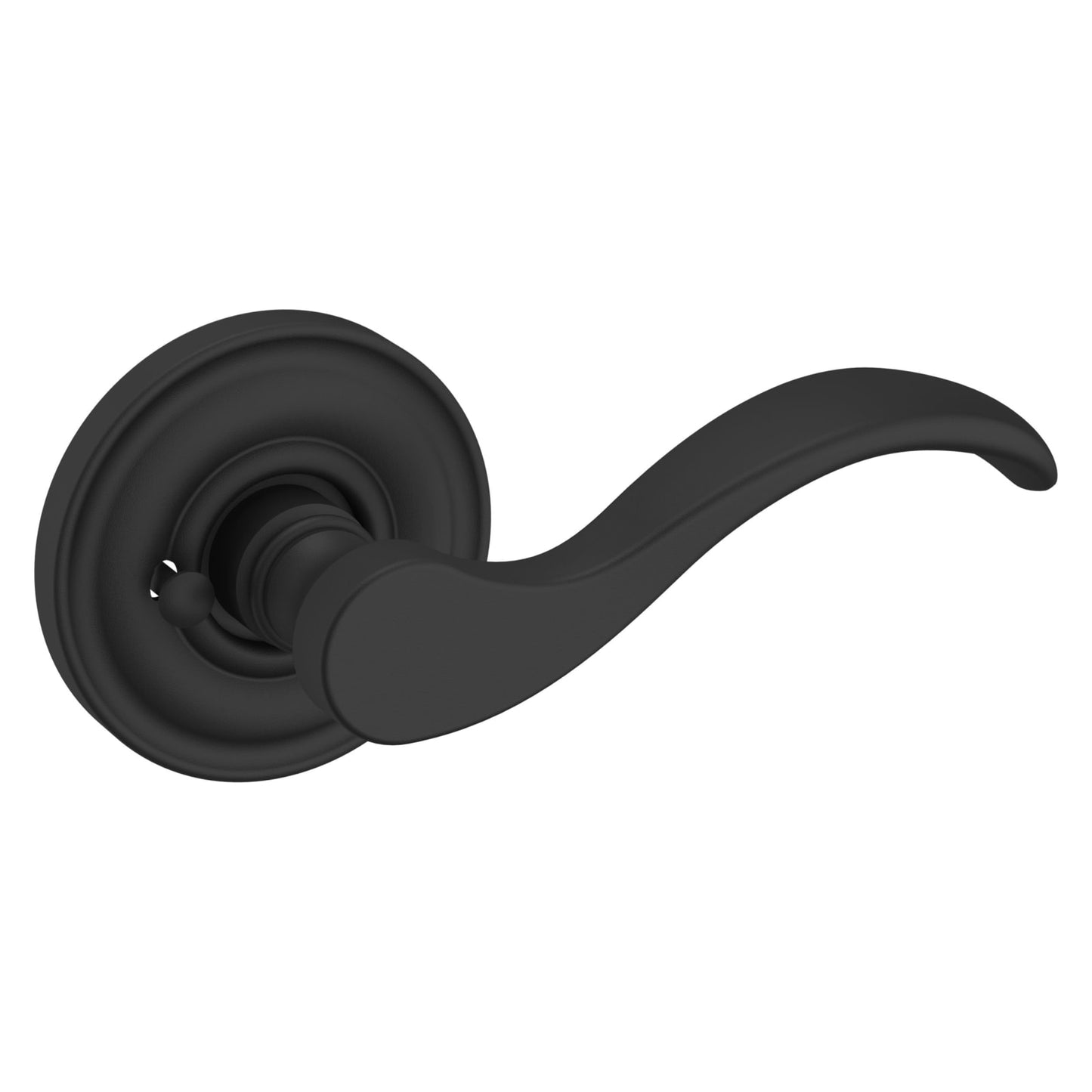 Baldwin Estate 5455V Wave Lever Set in Satin Black