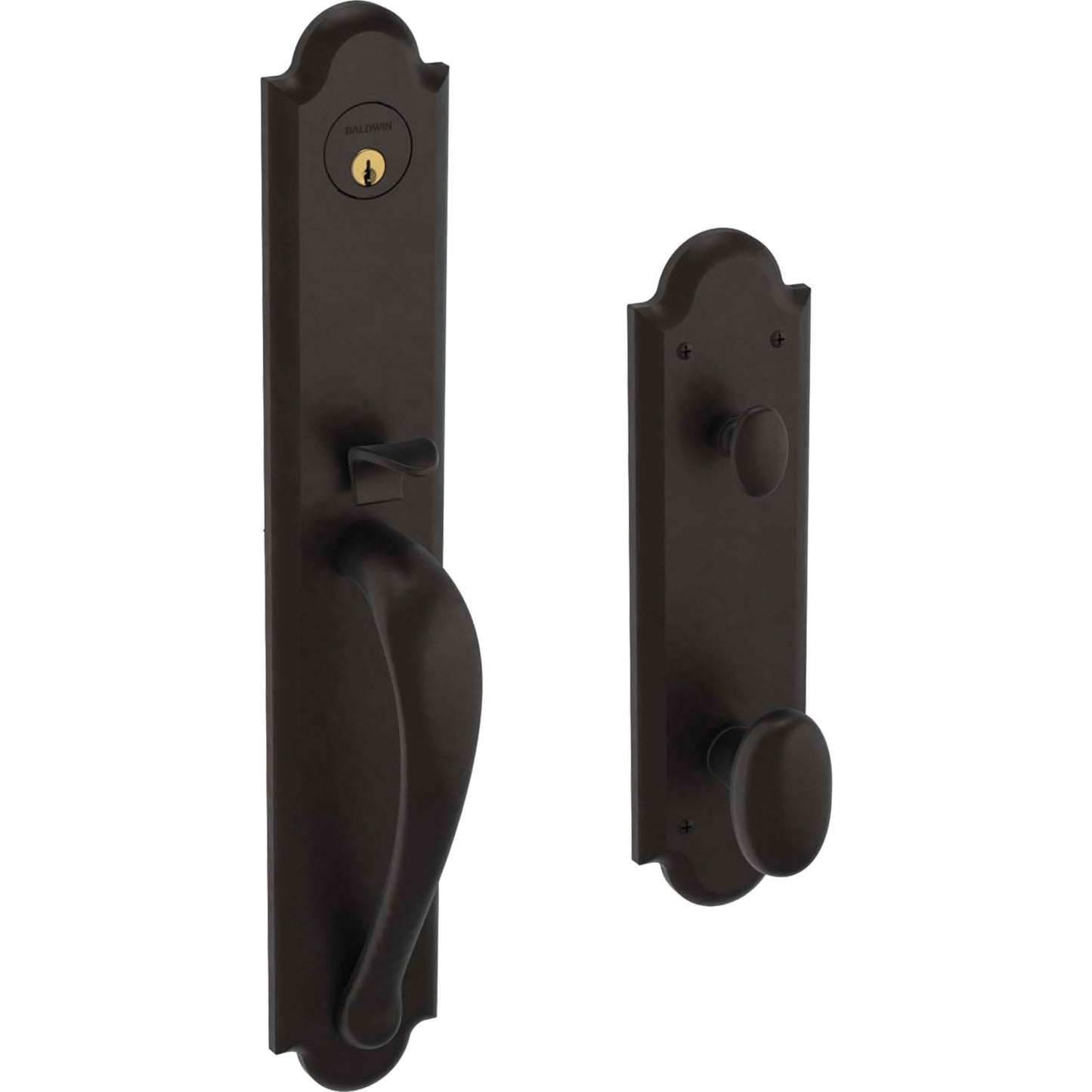 6402 Boulder Full Escutcheon Handleset with Knob in Oil Rubbed Bronze