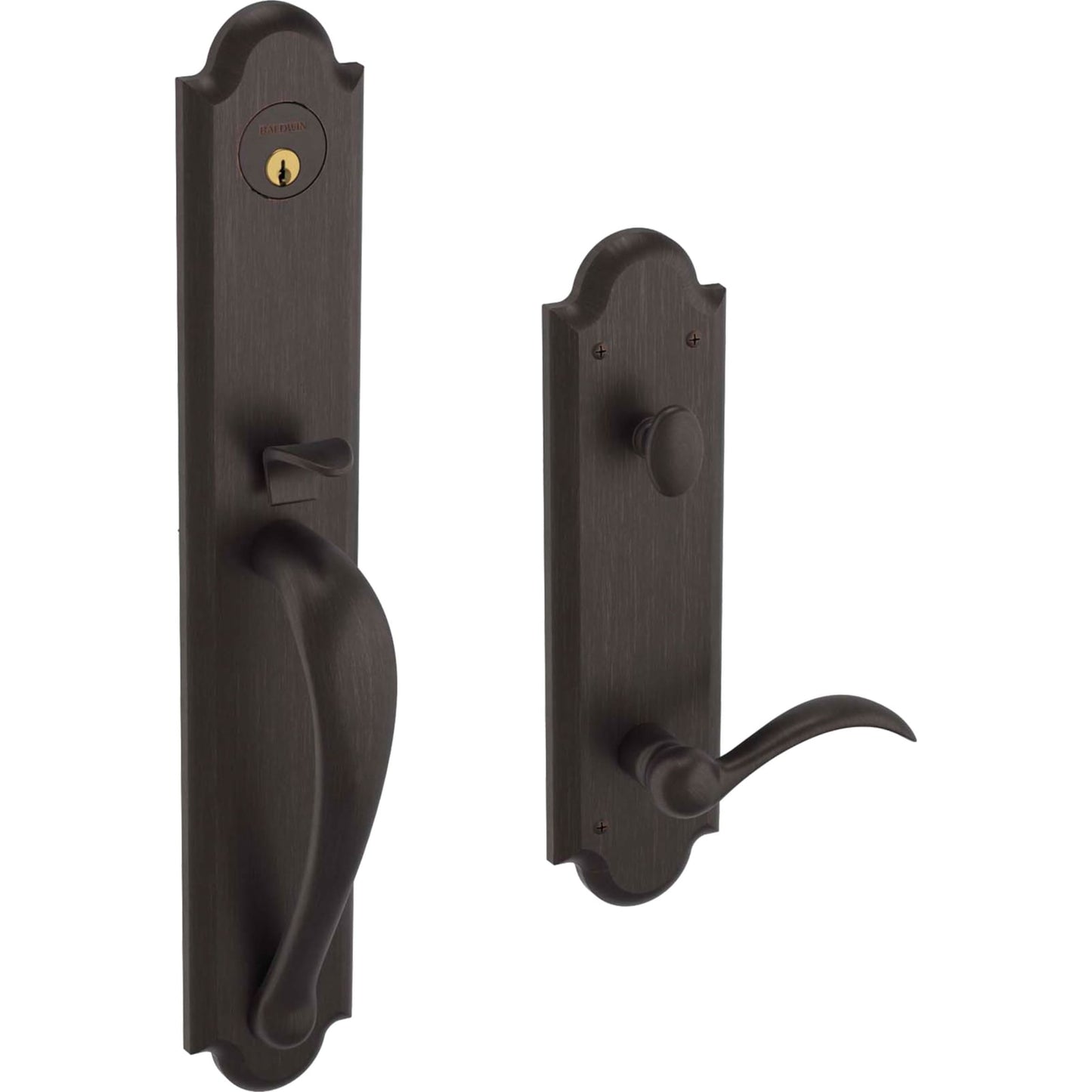6402 Boulder Full Escutcheon Handleset with Lever in Venetian Bronze