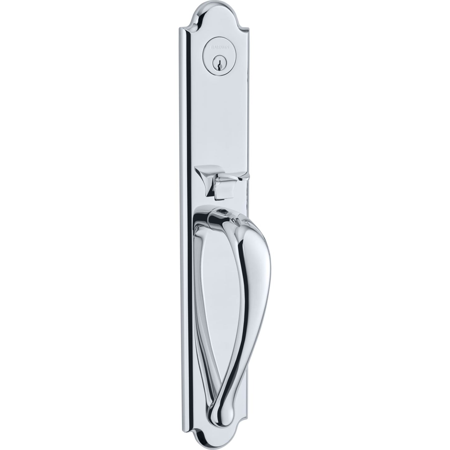 6402 Boulder Full Escutcheon Handleset with Knob in Polished Chrome