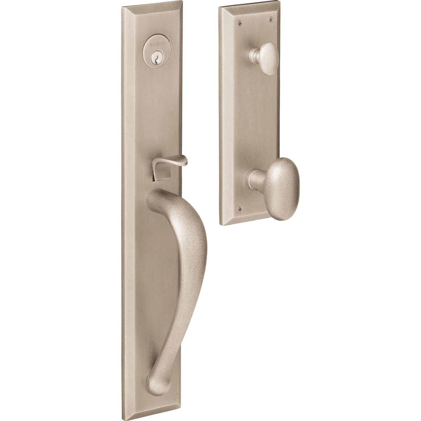 6403 Cody Full Escutcheon Handleset with Knob in Lifetime (PVD) Satin Nickel