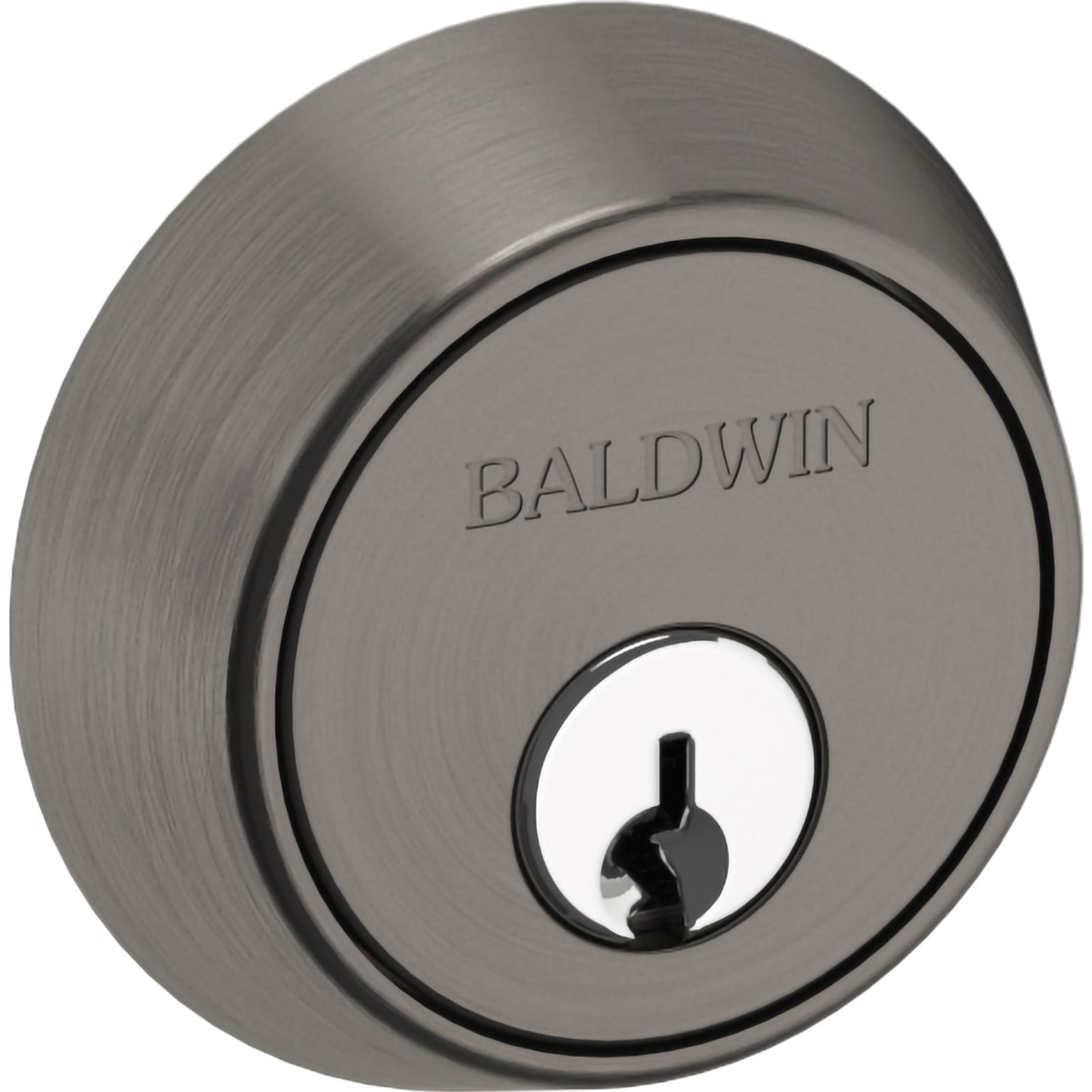 Baldwin Estate 8041 Contemporary Deadbolt, 1-5/8" Bore in Lifetime (PVD) Graphite Nickel