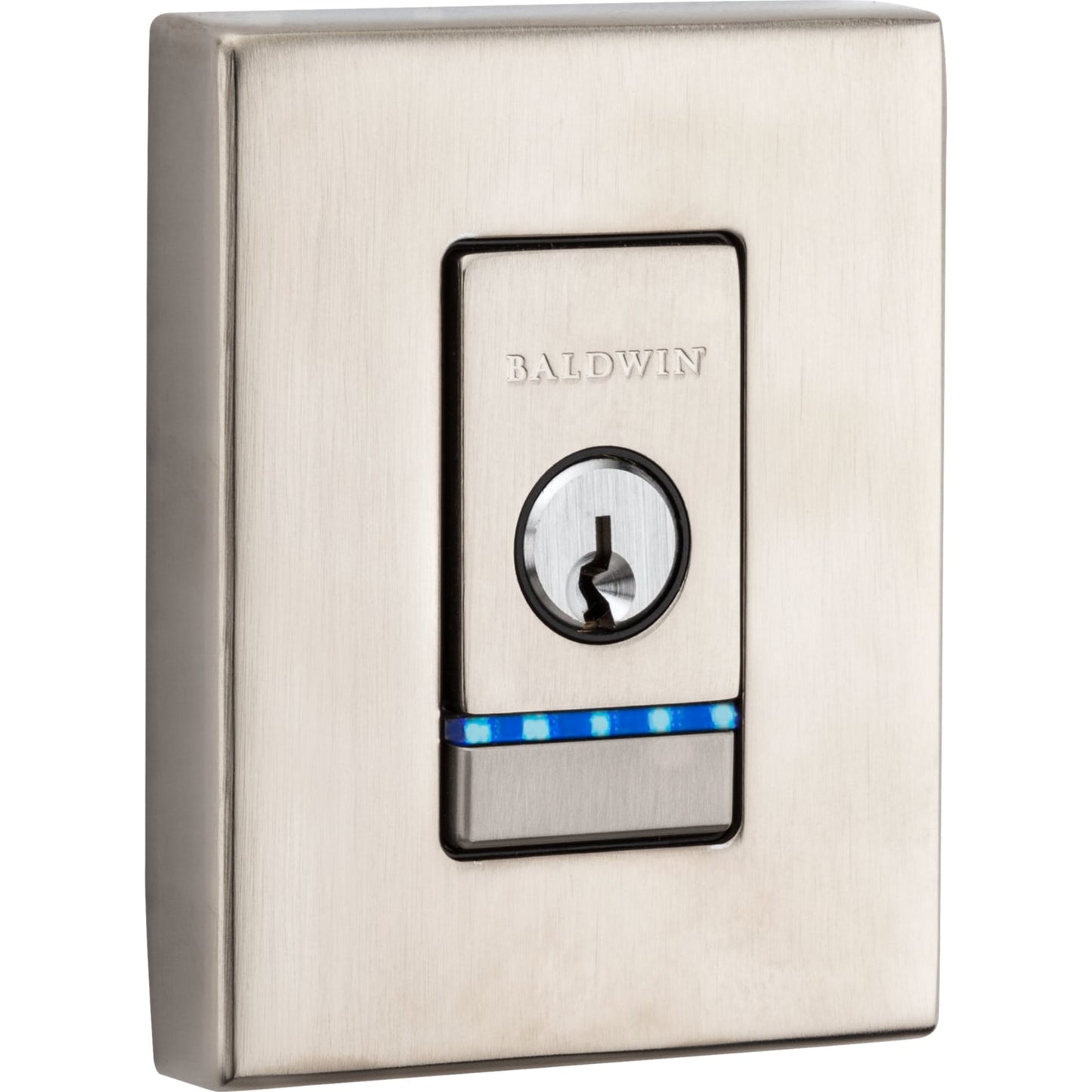 Baldwin Estate 8220 Contemporary Deadbolt, 2-1/8" Bore in Lifetime (PVD) Satin Nickel