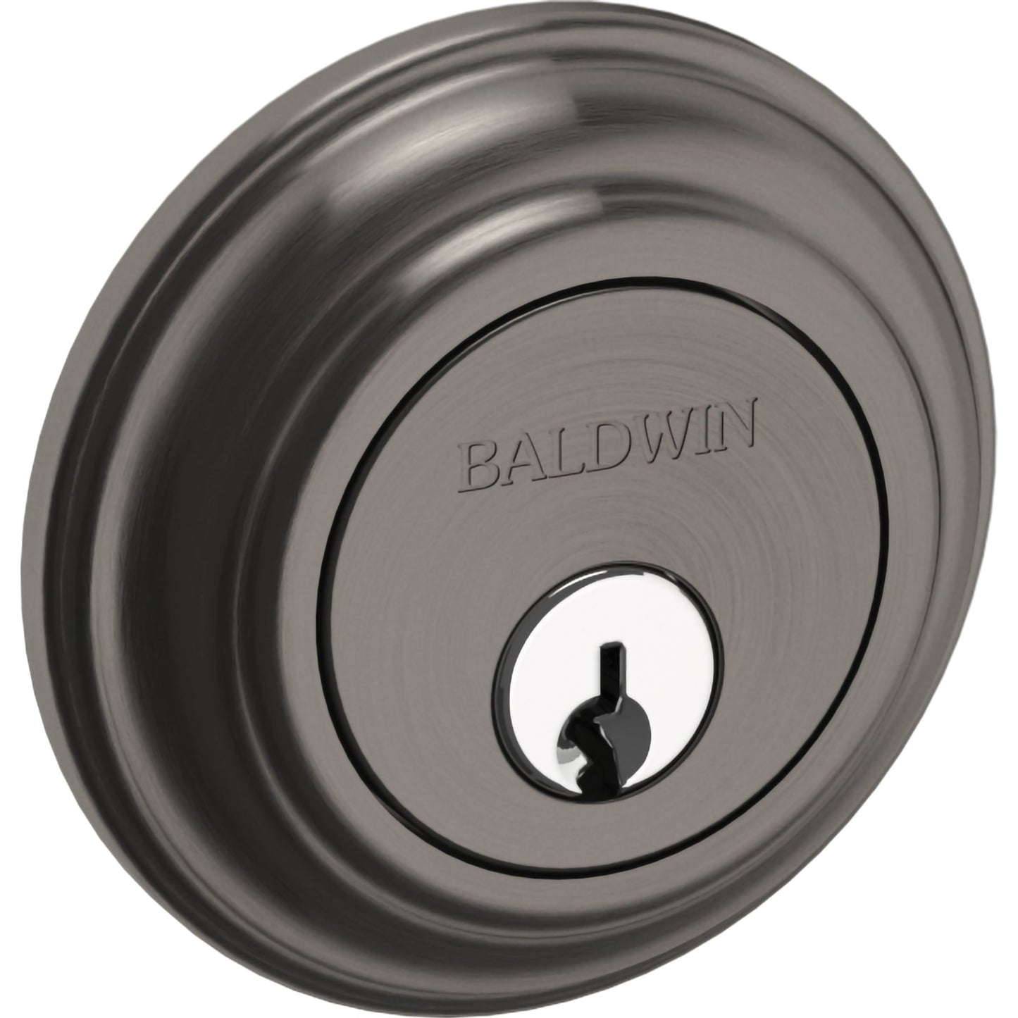 Baldwin Estate 8231 Baltimore Traditional Deadbolt, Single Cylinder in Lifetime (PVD) Graphite Nickel