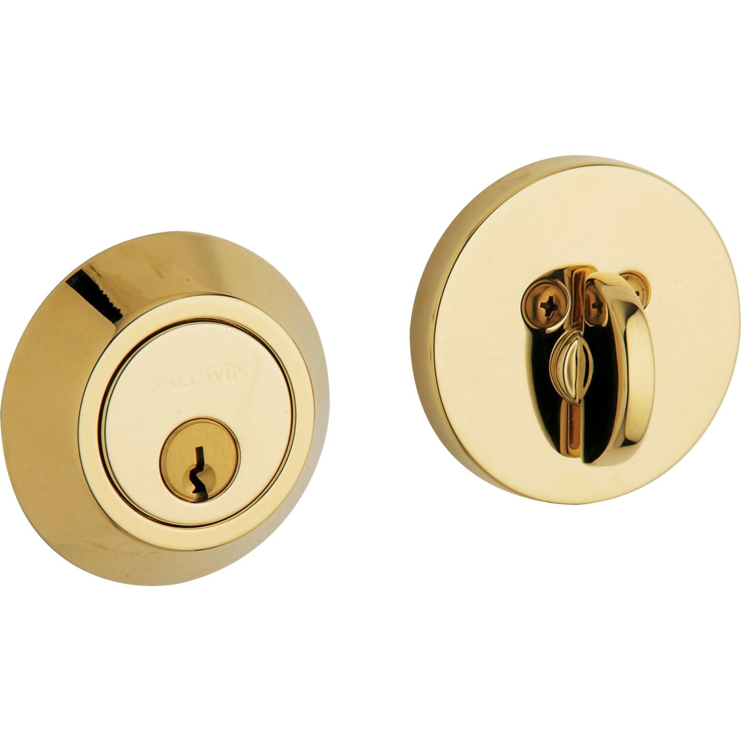 Baldwin Estate 8241 Contemporary Deadbolt, 2-1/8" Bore in Non-lacquered Brass