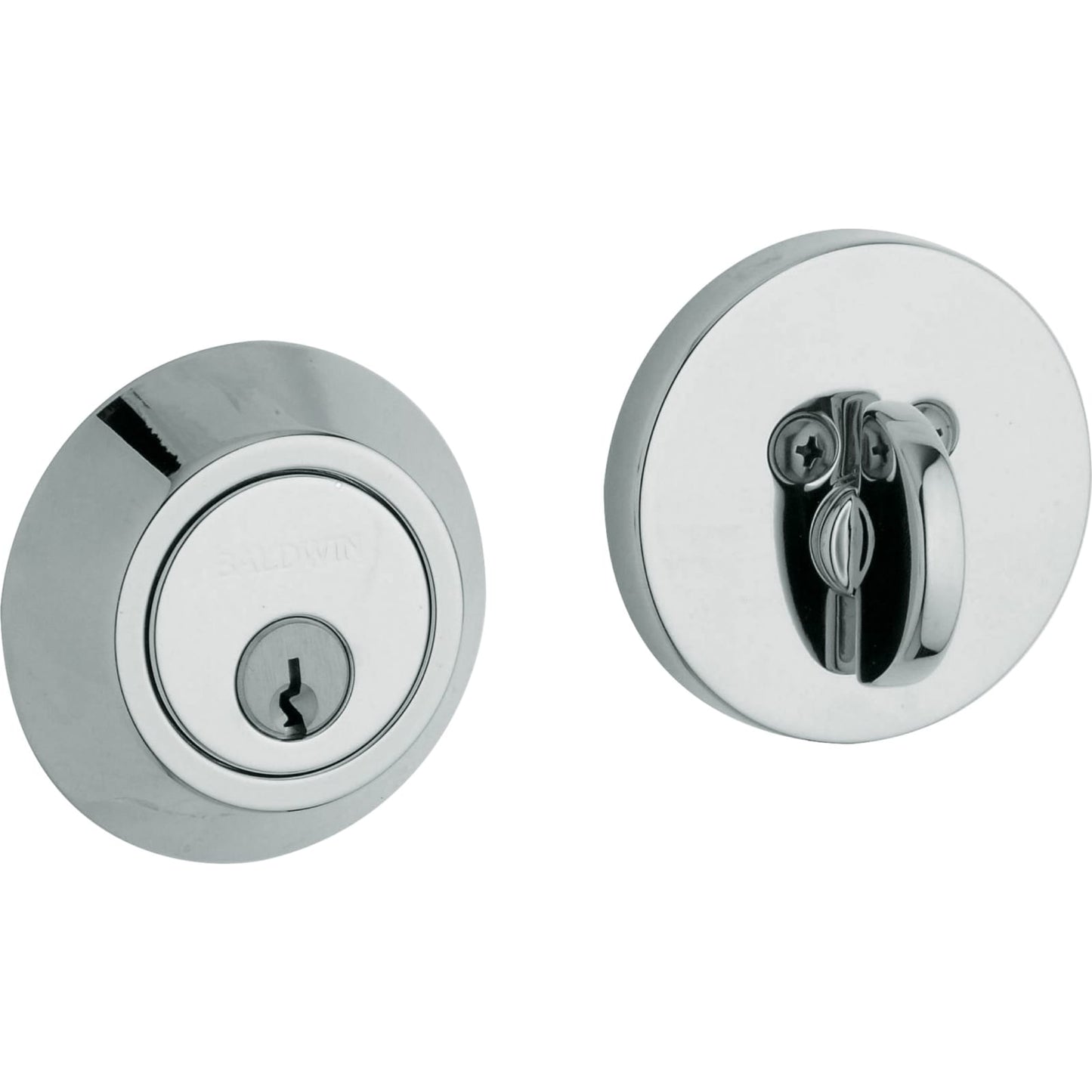 Baldwin Estate 8241 Contemporary Deadbolt, 2-1/8" Bore in Polished Chrome