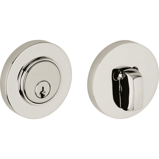 Baldwin Estate 8244 Contemporary Deadbolt, 2-1/8" Bore in Lifetime (PVD) Polished Nickel