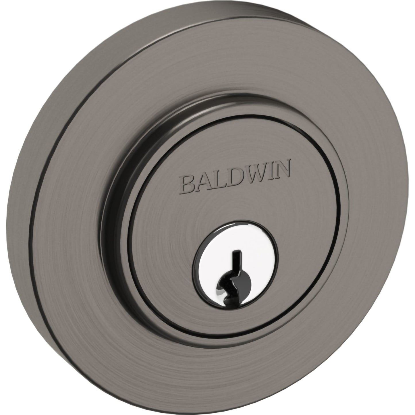 Baldwin Estate 8244 Contemporary Deadbolt, 2-1/8" Bore in Lifetime (PVD) Graphite Nickel