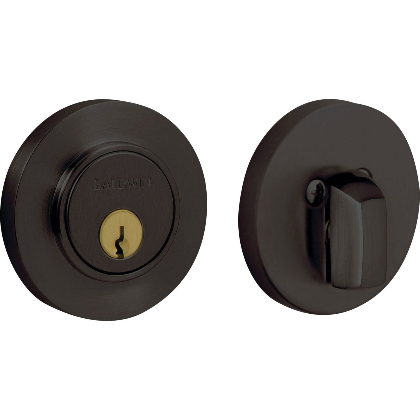 Baldwin Estate 8244 Contemporary Deadbolt, 2-1/8" Bore in Oil Rubbed Bronze