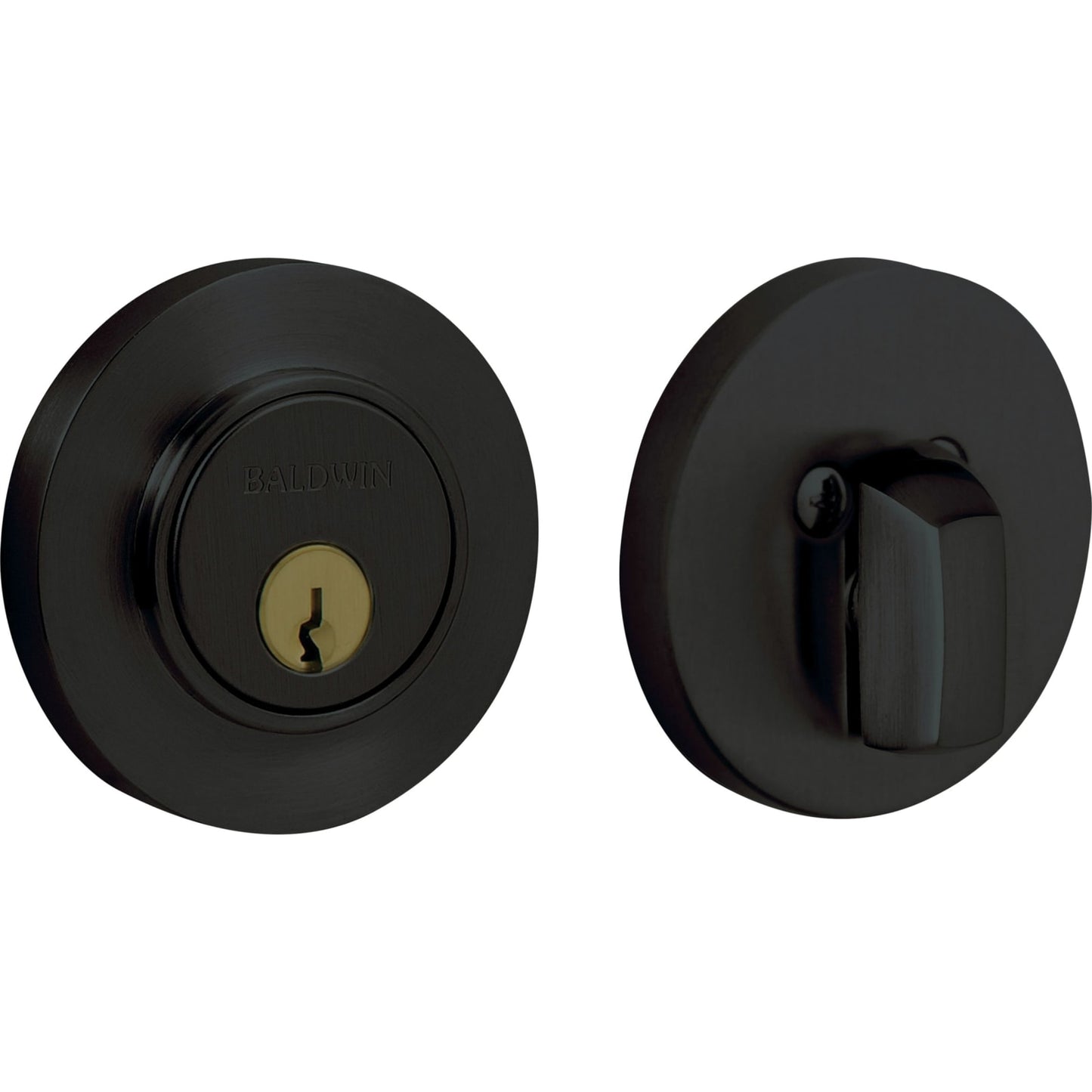 Baldwin Estate 8244 Contemporary Deadbolt, 2-1/8" Bore in Satin Black