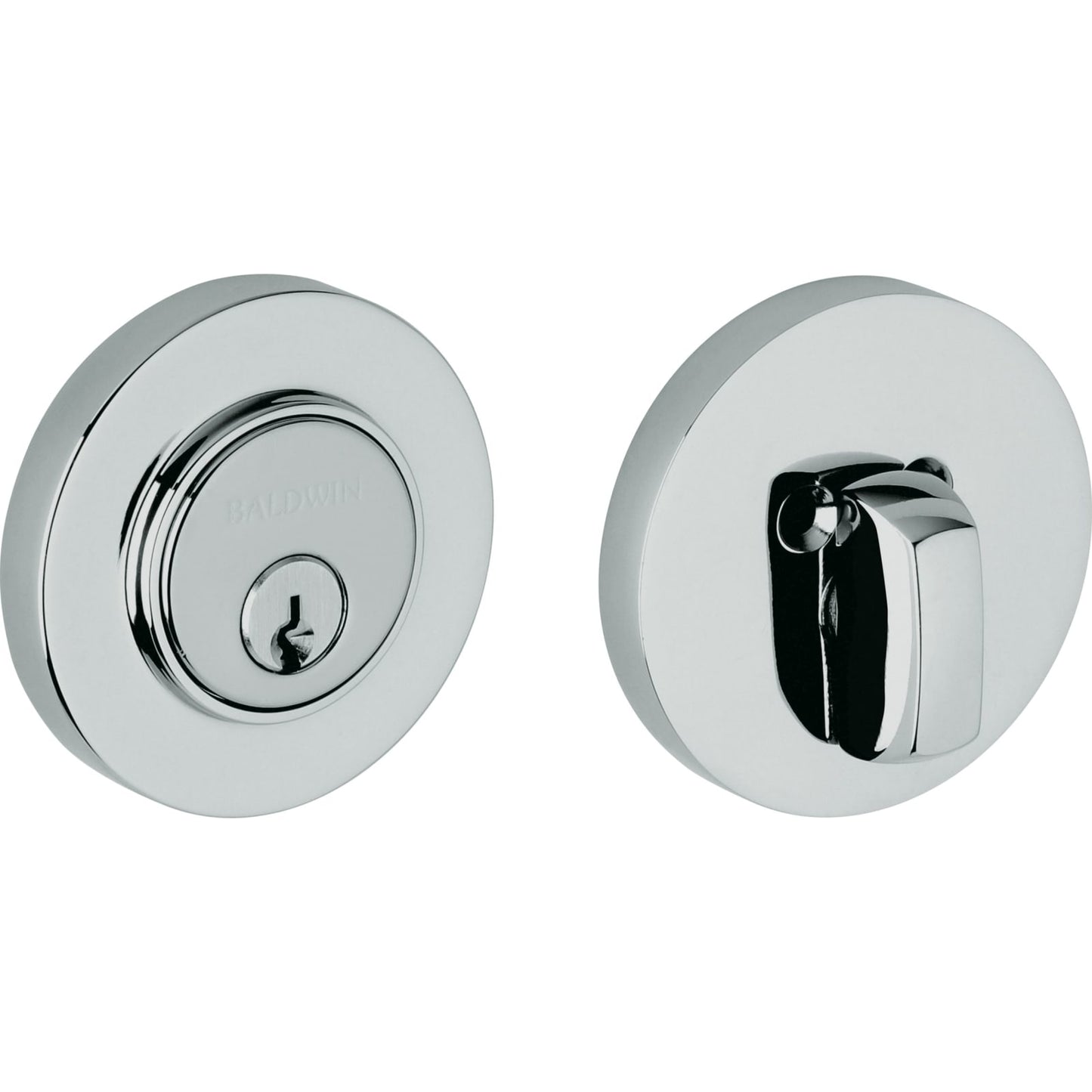 Baldwin Estate 8244 Contemporary Deadbolt, 2-1/8" Bore in Polished Chrome