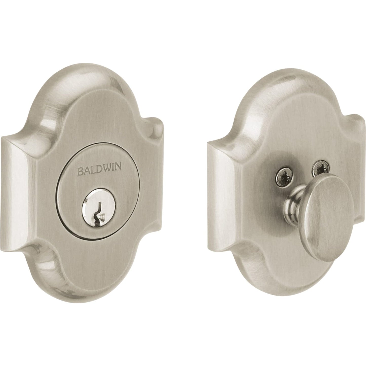 Baldwin Estate 8252 Arched Deadbolt in Lifetime (PVD) Satin Nickel