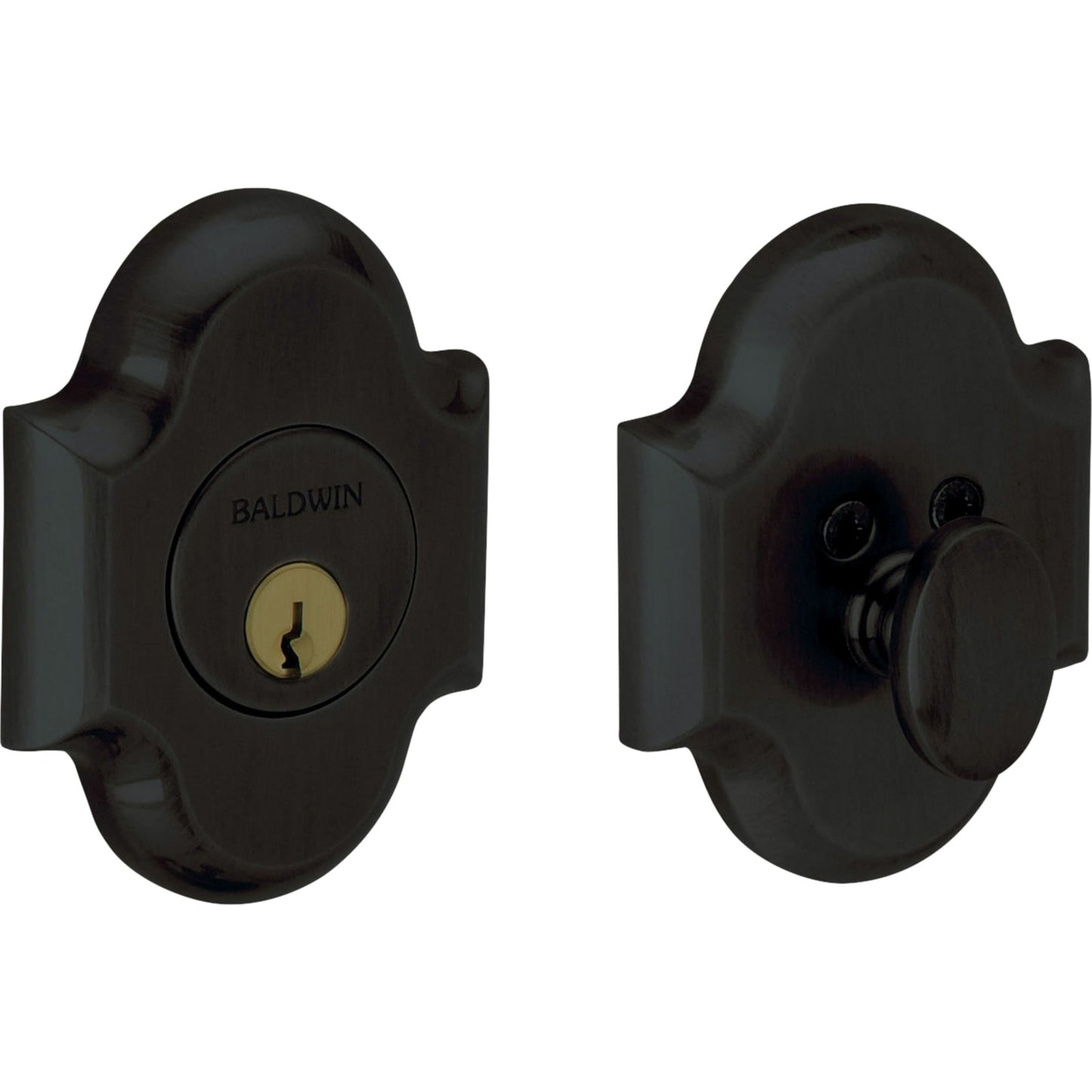 Baldwin Estate 8252 Arched Deadbolt in Satin Black