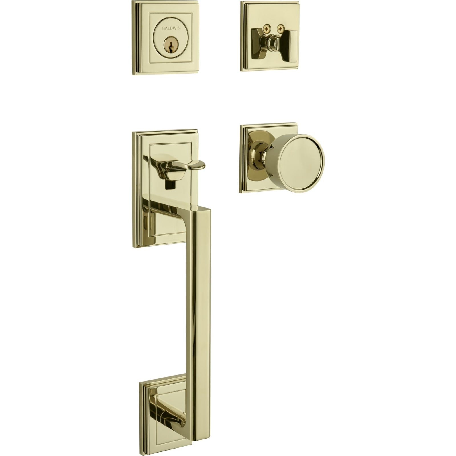 85310 Hollywood Hills Sectional Handleset in Lifetime (PVD) Polished Brass