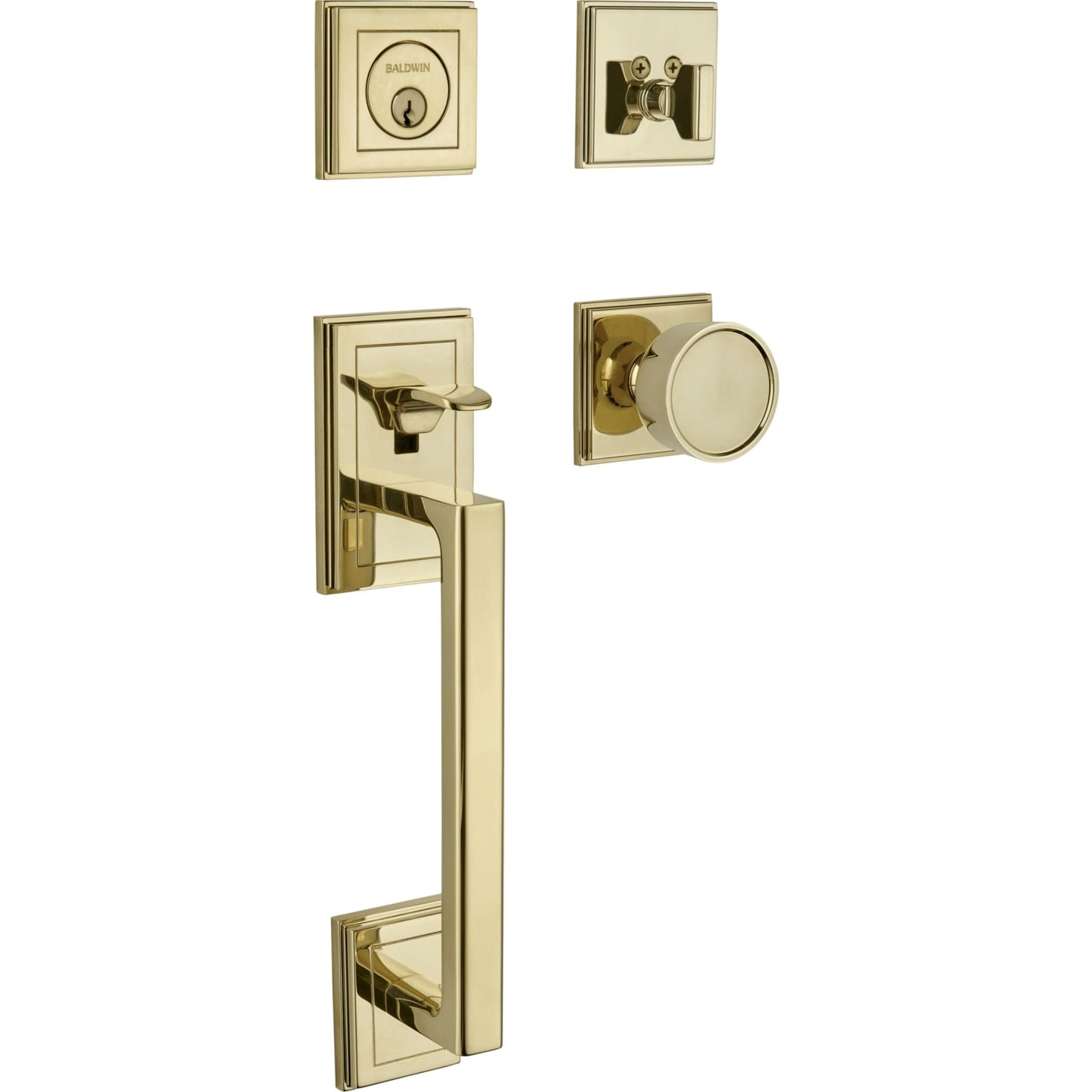 85310 Hollywood Hills Sectional Handleset in Non-lacquered Brass