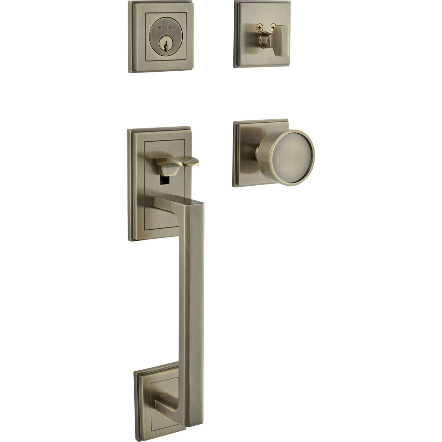 85310 Hollywood Hills Sectional Handleset in Satin Brass & Black
