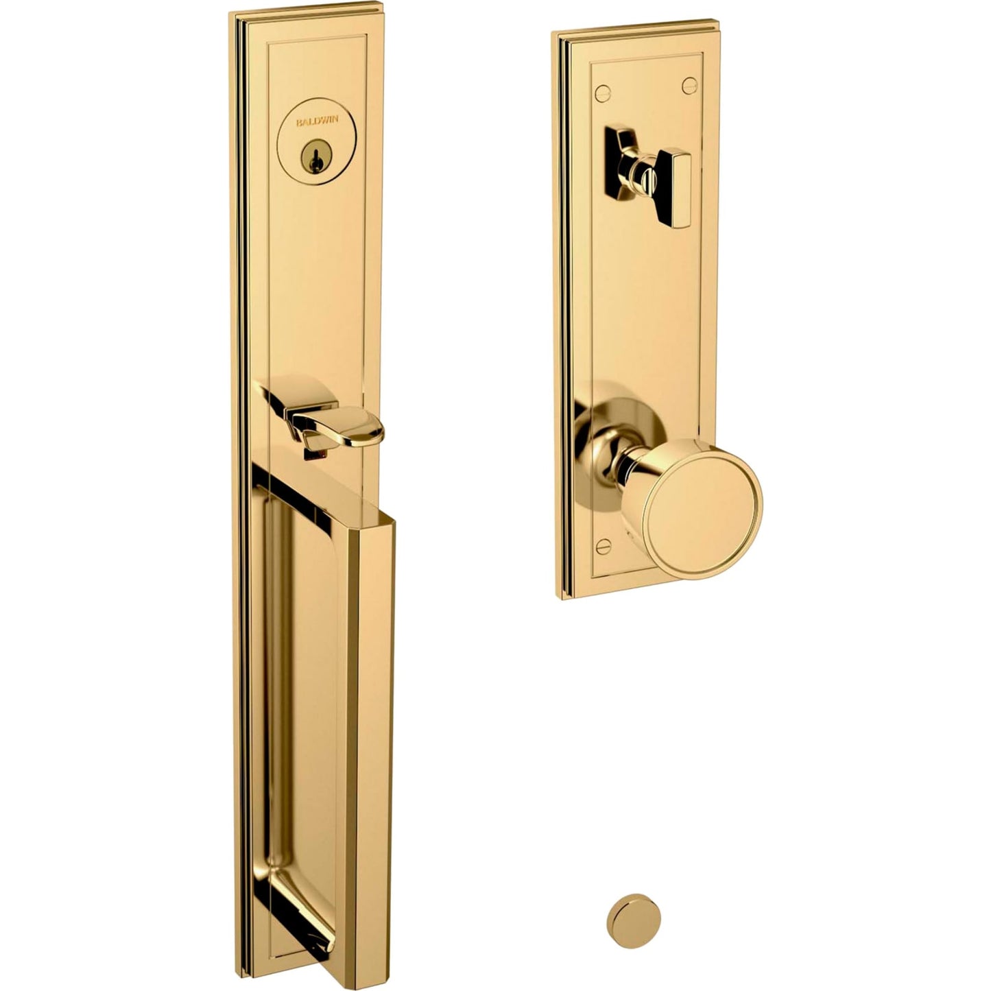 85311 Hollywood Hills Full Escutcheon Handleset in Non-lacquered Brass