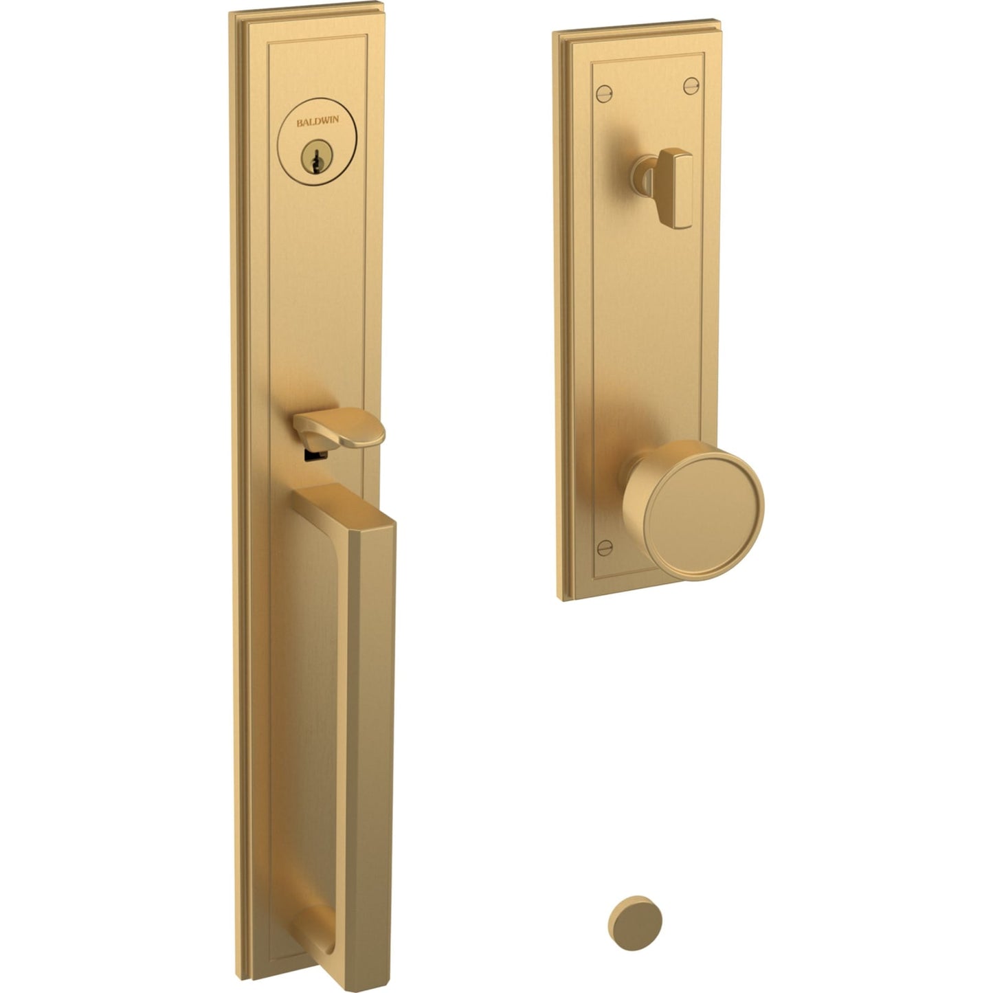 85311 Hollywood Hills Full Escutcheon Handleset in Vintage Brass