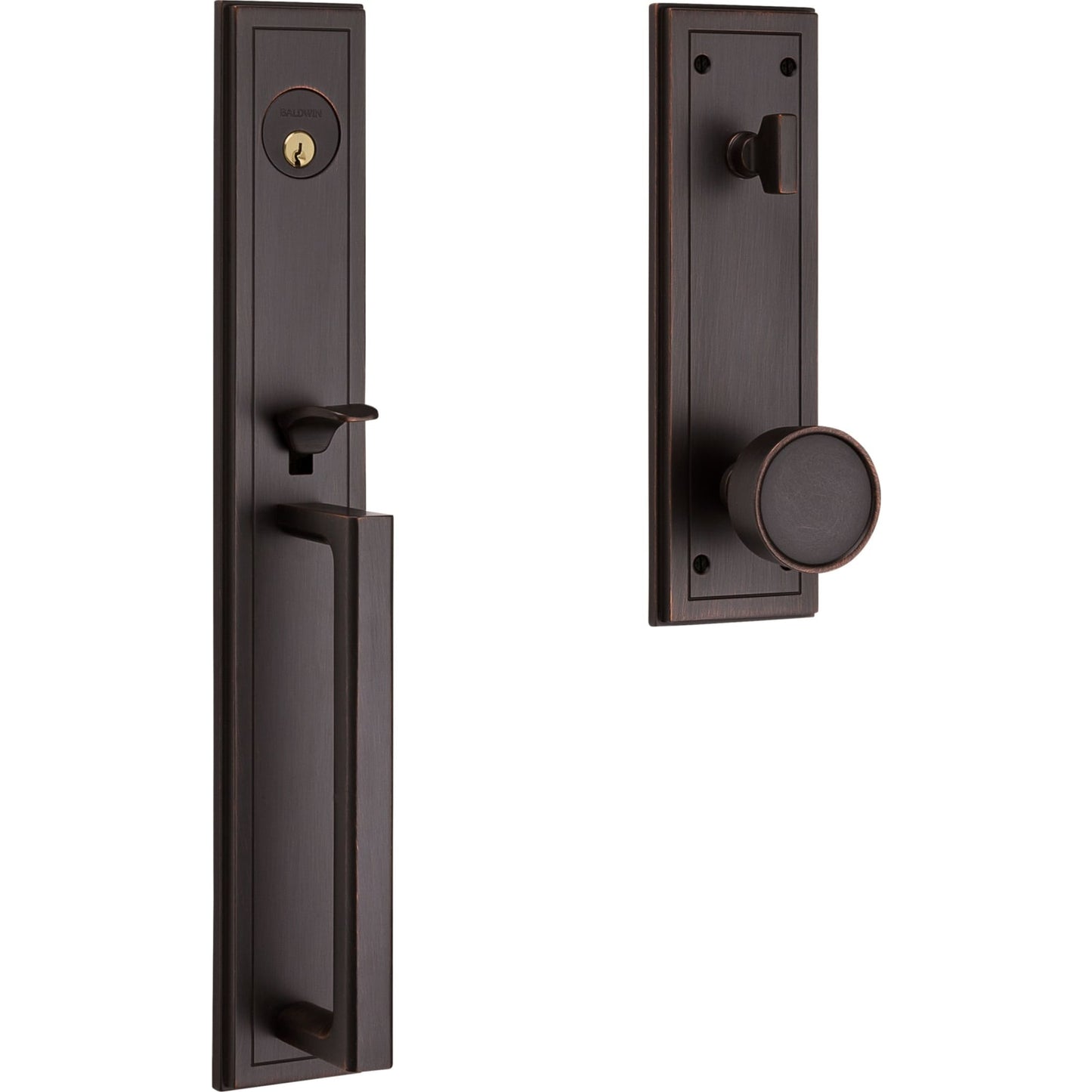 85311 Hollywood Hills Full Escutcheon Handleset in Venetian Bronze