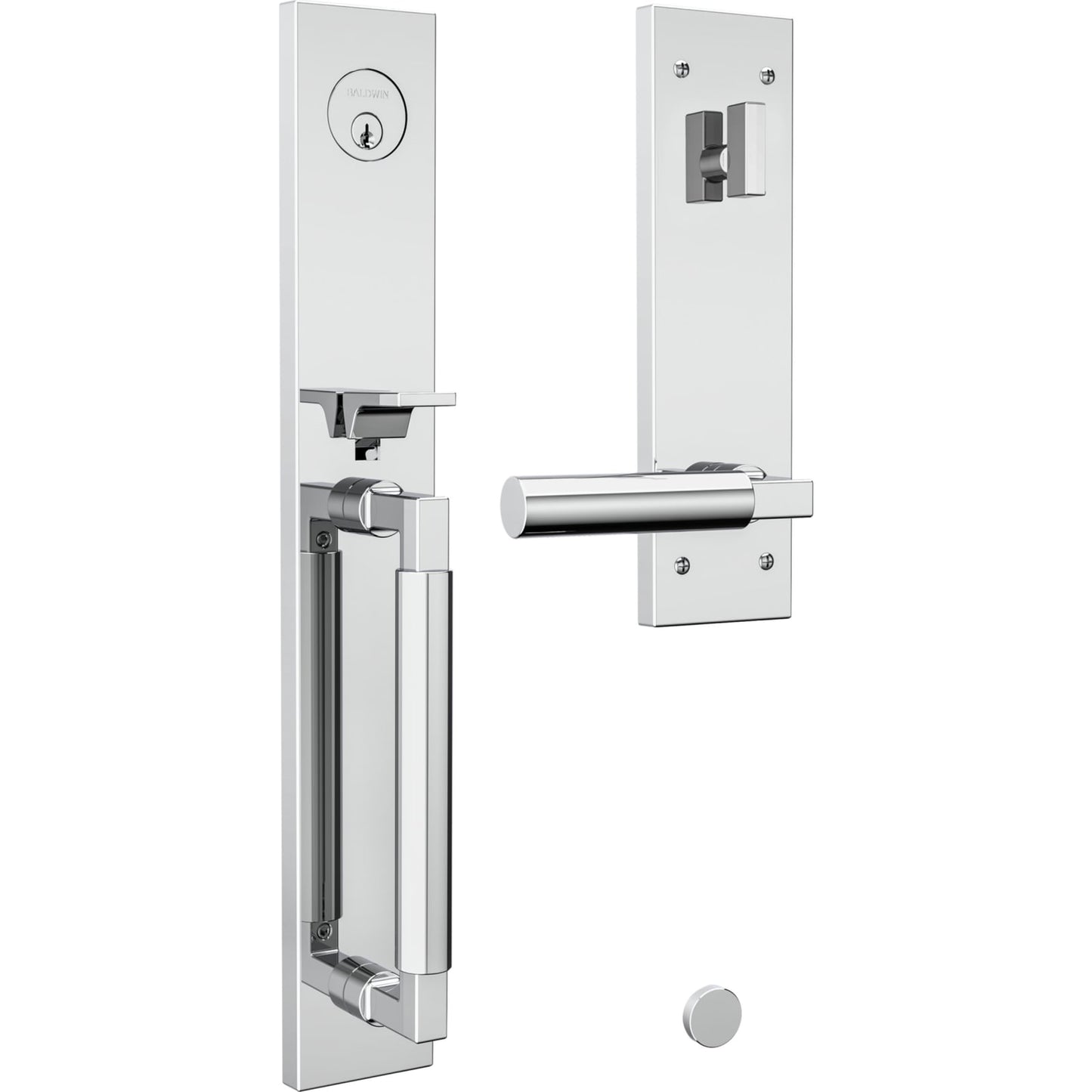 85316 Gramercy Full Escutcheon Handleset in Polished Chrome