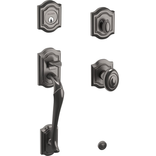 85327 Bethpage Sectional Handleset with Knob in Lifetime (PVD) Graphite Nickel