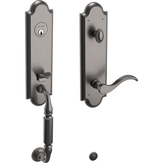85350 Manchester 3/4 Escutcheon Handleset in Lifetime (PVD) Graphite Nickel