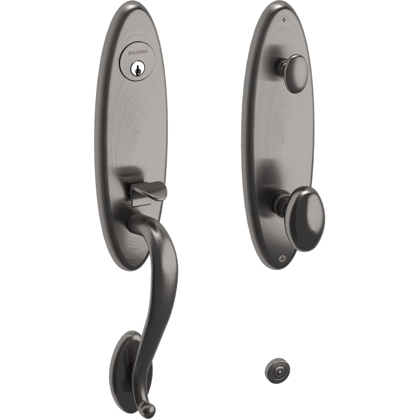 85360 Blakely 3/4 Escutcheon Handleset in Lifetime (PVD) Graphite Nickel