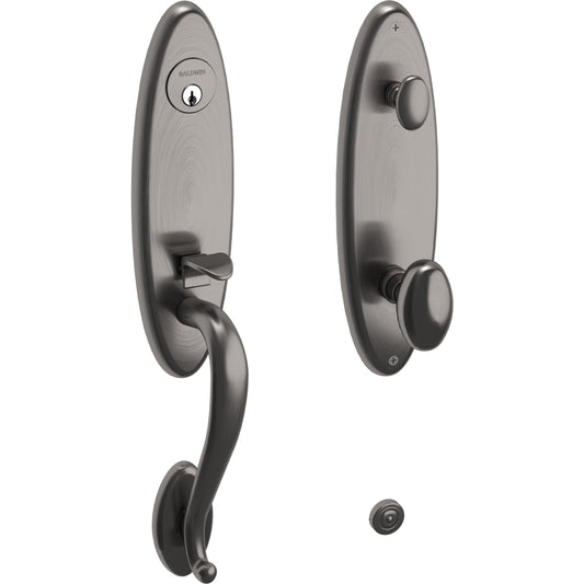 85360 Blakely 3/4 Escutcheon Handleset in Lifetime (PVD) Graphite Nickel