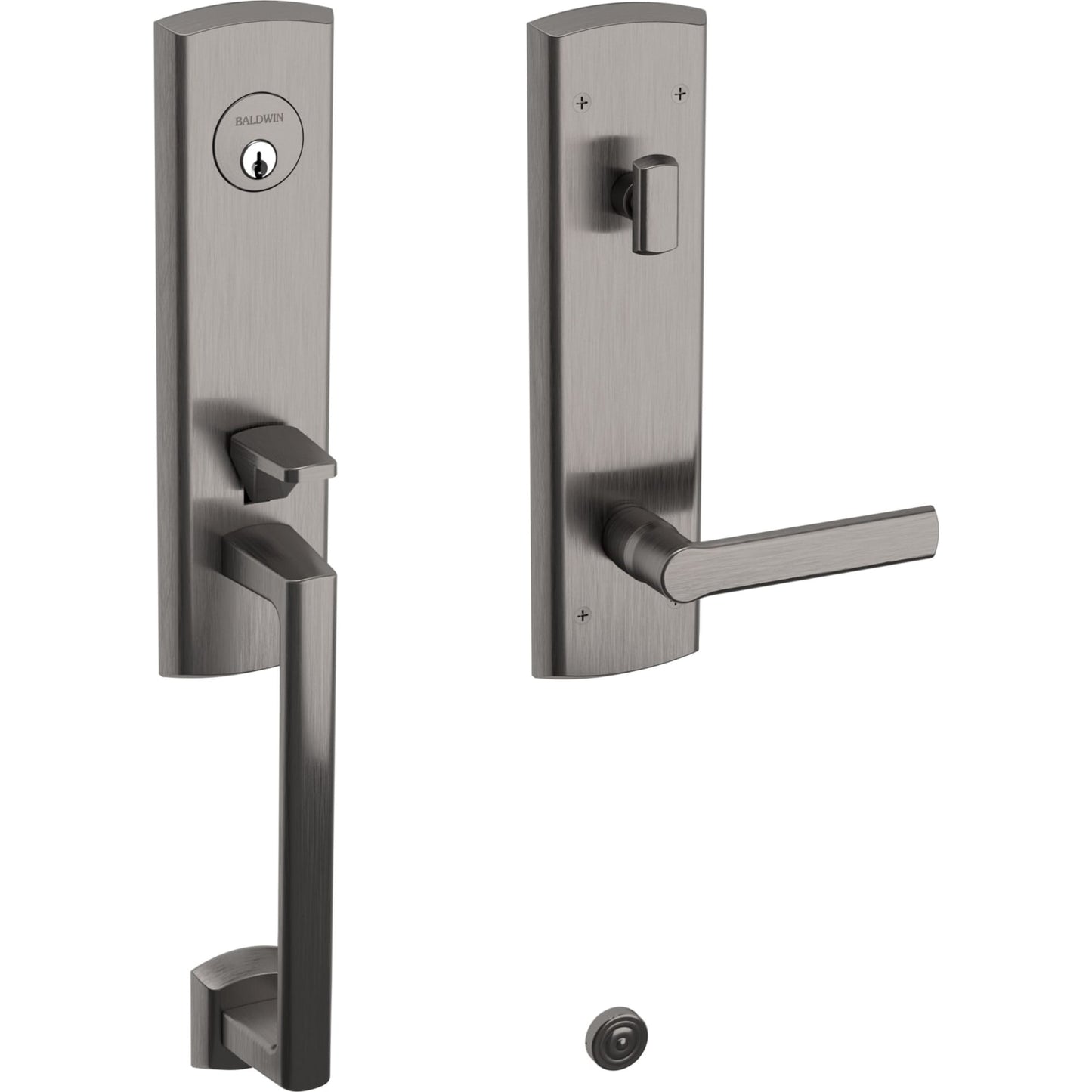 85387 Soho 3/4 Escutcheon Handleset in Lifetime (PVD) Graphite Nickel