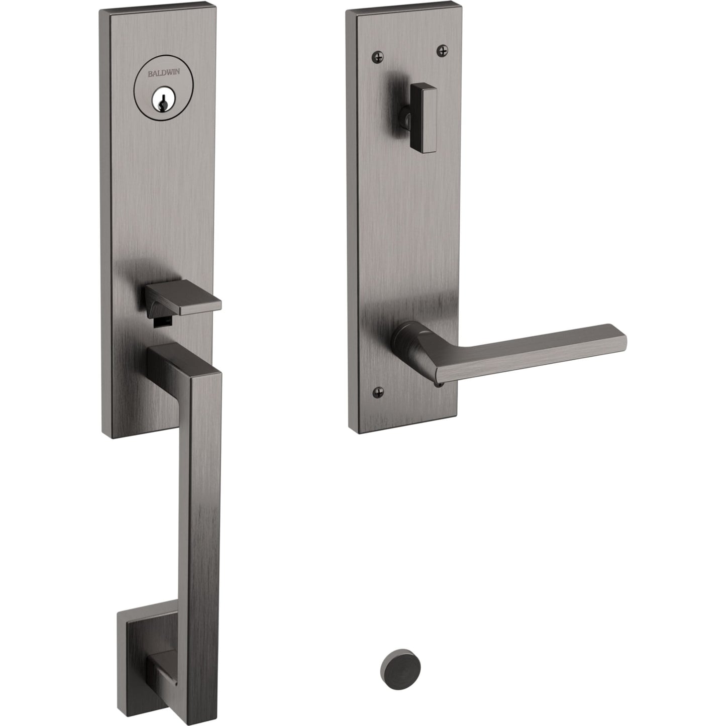 85391 Minneapolis 3/4 Escutcheon Handleset in Lifetime (PVD) Graphite Nickel