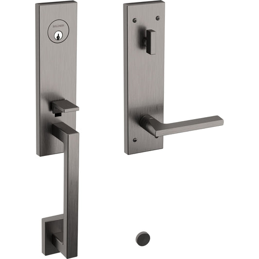 85391 Minneapolis 3/4 Escutcheon Handleset in Lifetime (PVD) Graphite Nickel