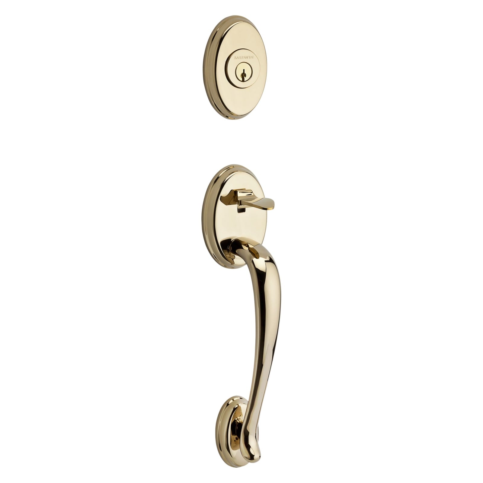 Baldwin Reserve Columbus Handleset in Lifetime (PVD) Polished Brass