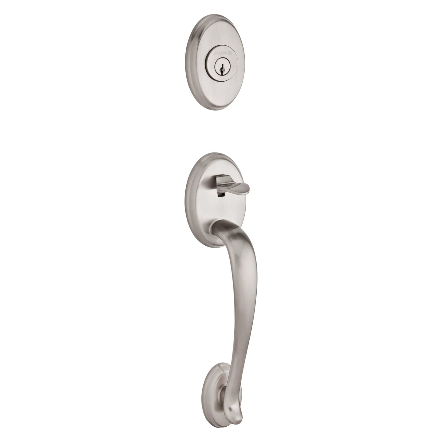 Baldwin Reserve Columbus Handleset in Satin Nickel