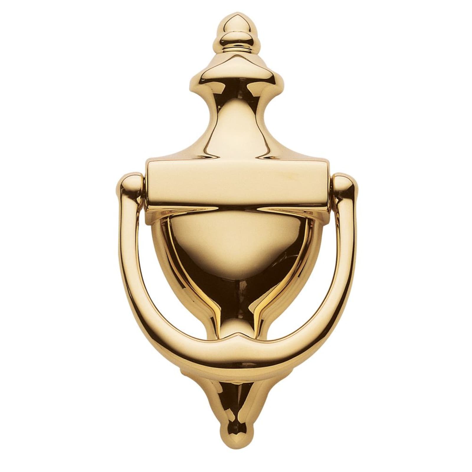 Baldwin Colonial Door Knocker in Lifetime (PVD) Polished Brass