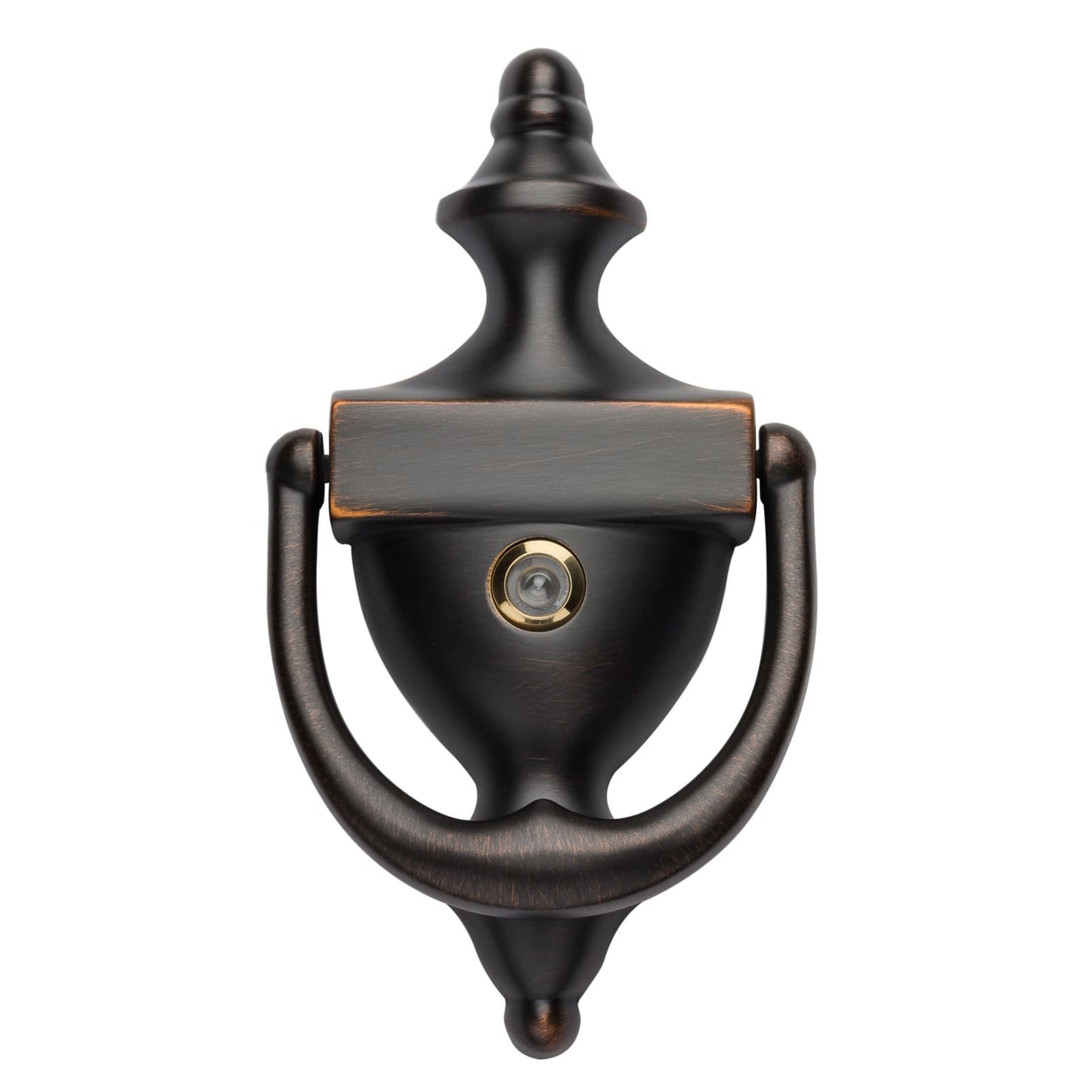 Baldwin Colonial Door Knocker with Observascope in Venetian Bronze