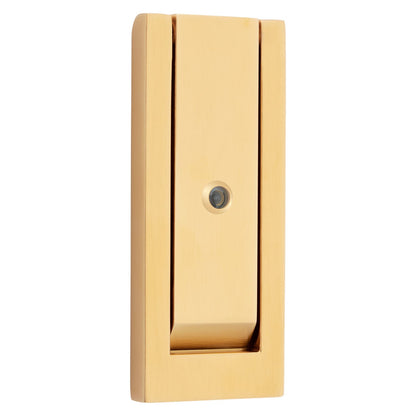 Baldwin Modern Door Knocker with Observascope in Lifetime (PVD) Satin Brass