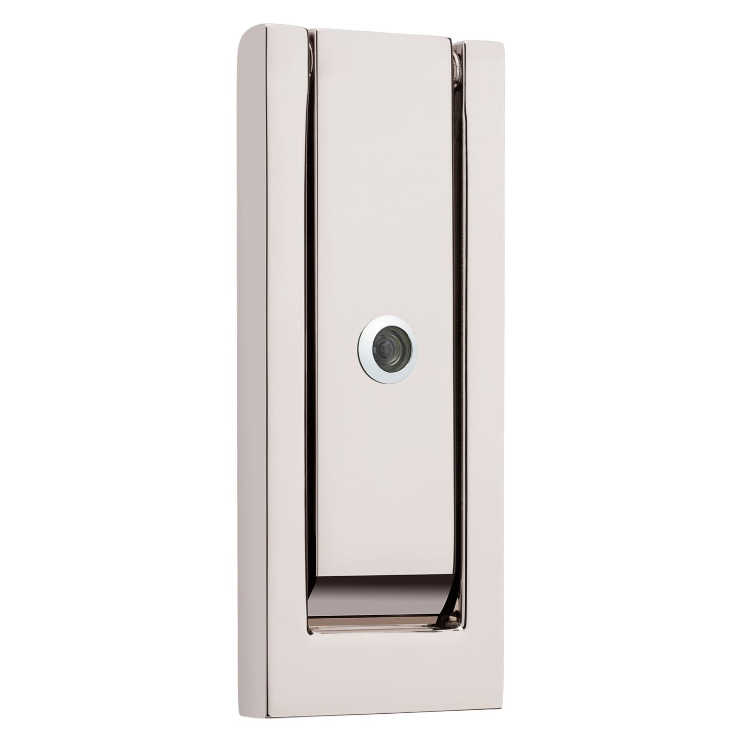 Baldwin Modern Door Knocker with Observascope in Lifetime (PVD) Polished Nickel
