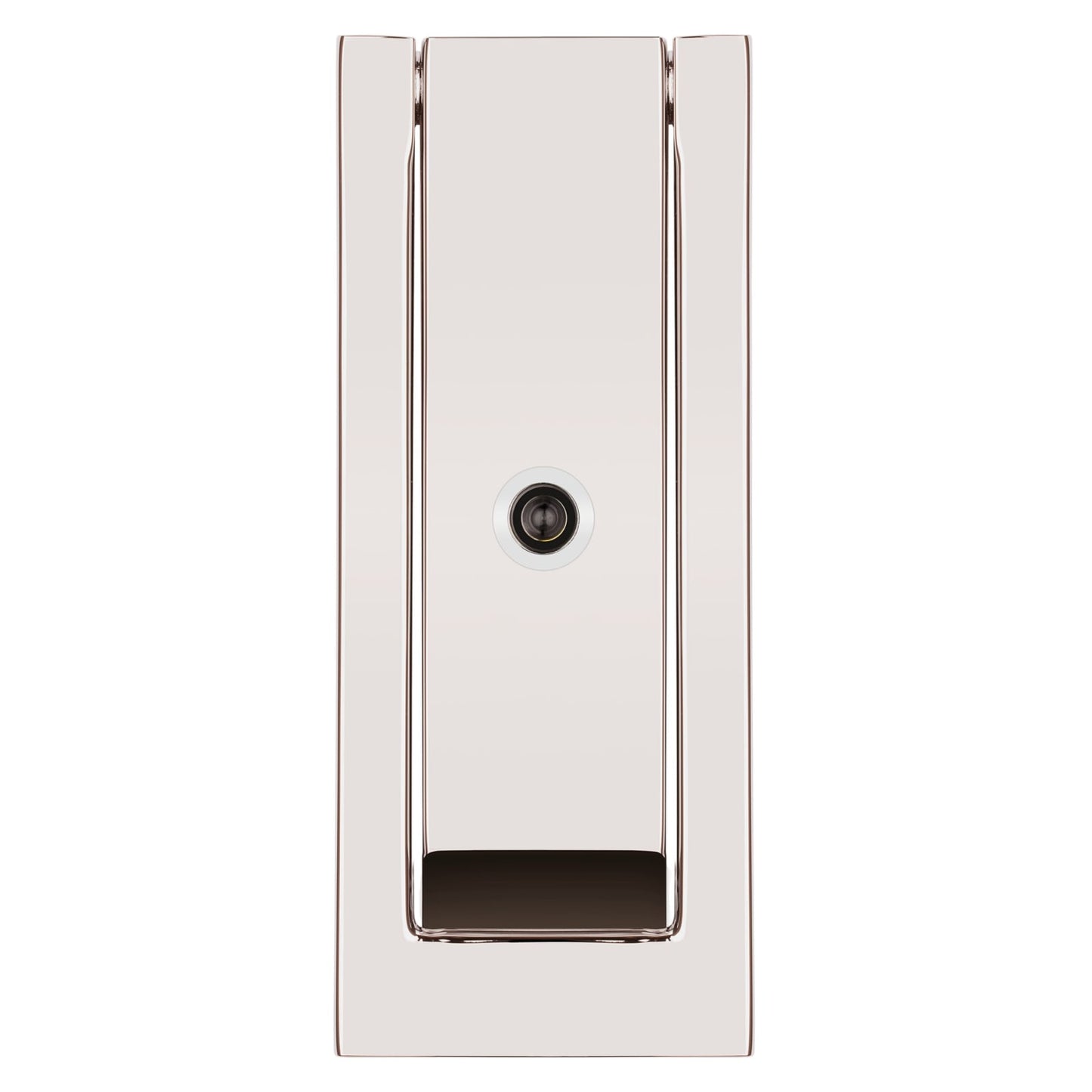 Baldwin Modern Door Knocker with Observascope in Lifetime (PVD) Polished Nickel