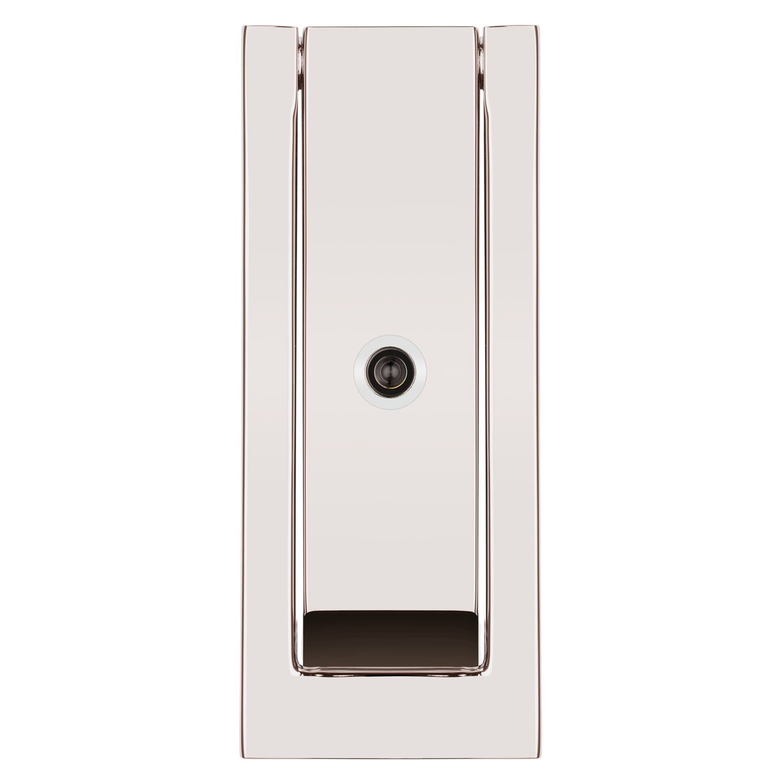 Baldwin Modern Door Knocker with Observascope in Lifetime (PVD) Polished Nickel