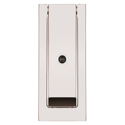 Baldwin Modern Door Knocker with Observascope in Lifetime (PVD) Polished Nickel