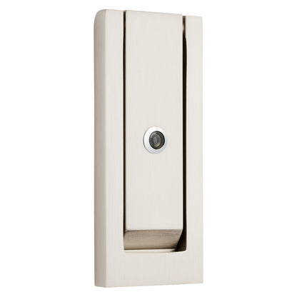Baldwin Modern Door Knocker with Observascope in Lifetime (PVD) Satin Nickel