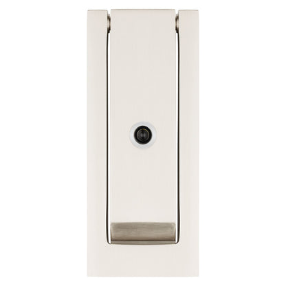 Baldwin Modern Door Knocker with Observascope in Lifetime (PVD) Satin Nickel
