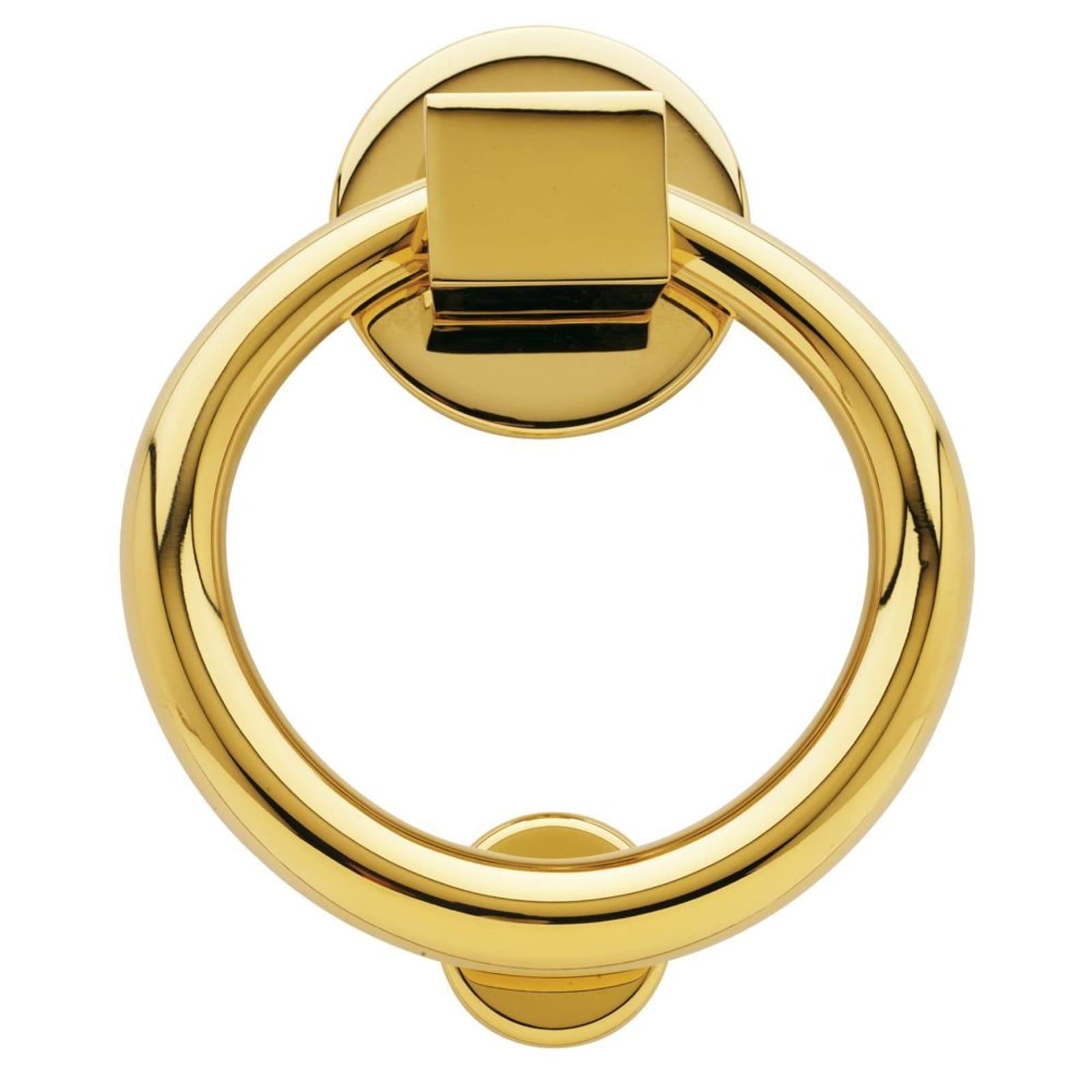 Baldwin Ring Door Knocker in Lifetime (PVD) Polished Brass